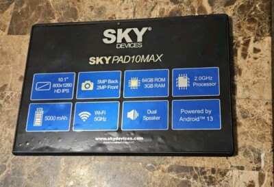 Sky Devices Sky Pad 10 Max Android 13 Tablet