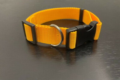 Durable Personalized Custom Embroidered Nylon Dog Collar Adjustable Name number 