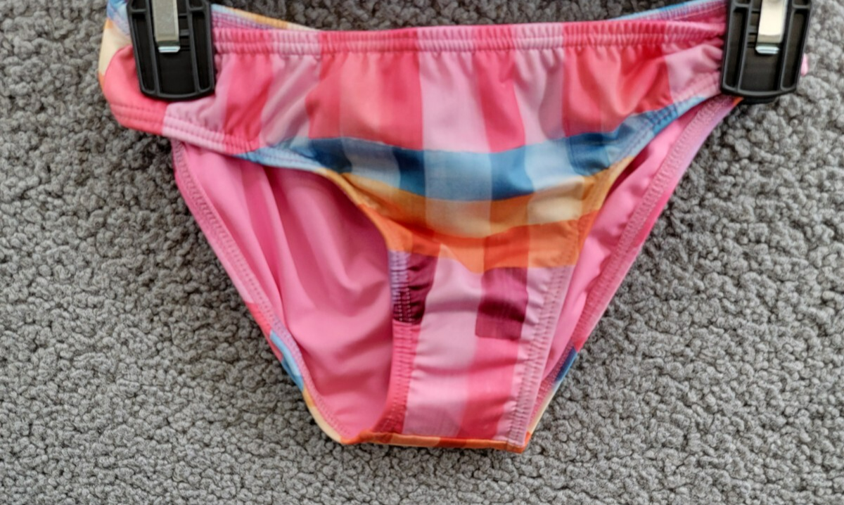 Peixoto Emmy Two Piece Swim Suit Girls' 8 Multi Check Adjustable Straps Pullover - Picture 13 of 23