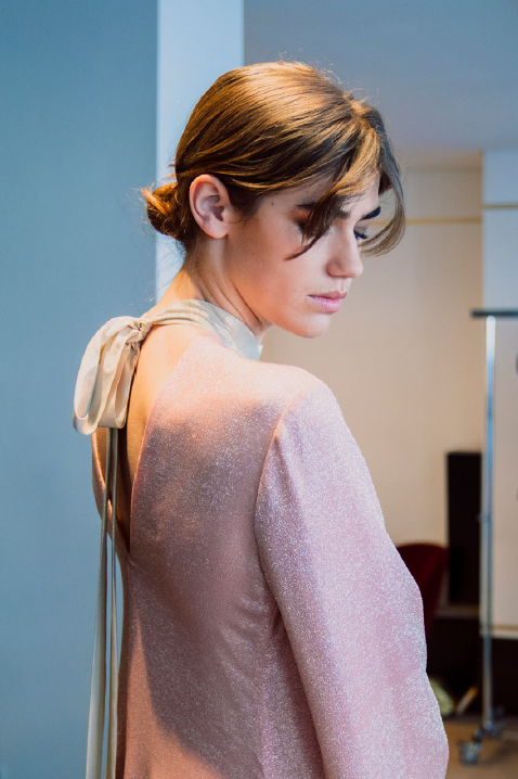 Pre-owned Style Pink Gold Ivory Women Evening Gown With Long Sleeves Cape