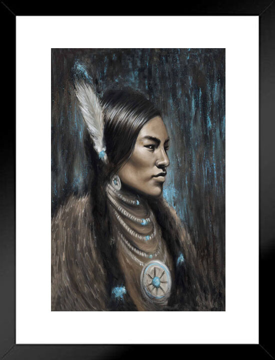 Indigenous Woman, Southwestern Style, Personalized Canvas Print, Wall Decor