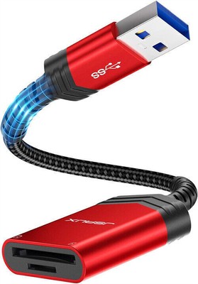 JSAUX  Card Reader USB 3.0 USB A to SD Micro SD TF Smart Memory Card Adapter