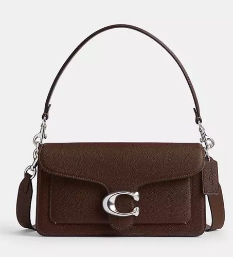 ❤️Coach Tabby 26 CH857 Pebbled Leather/Silver/Maple