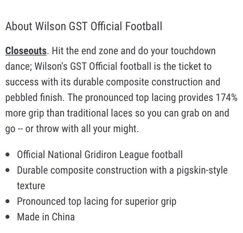 2 Wilson GST Composite Game Footballs Official Size NGL National Gridiron League