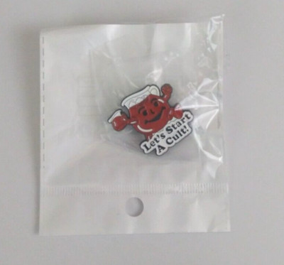 New Let's Start A Cult! Red Kool-Aid Man Enamel Lapel Hat Pin
