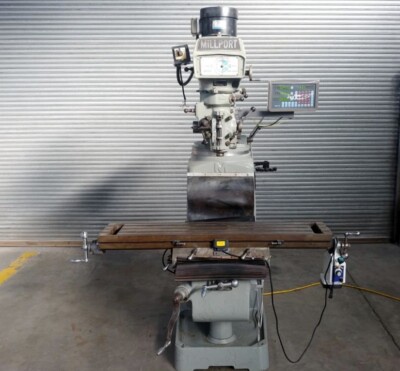 MILLPORT Milling Machine 10 x 50 Table  DRO'S POWER FEED BRIDGEPORT
