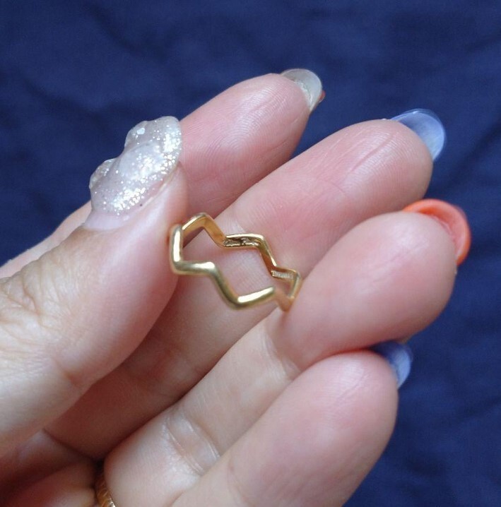 Paloma Picasso Zigzag Ring in 18k Yellow Gold, Size 4.6US by