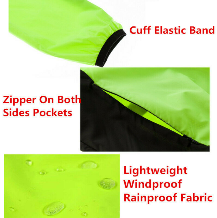 Men Women Running Cycling Jacket Waterproof Reflective Outdoor Sport Windbreaker
