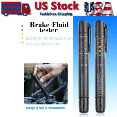 Car Brake Fluid Liquid Oil Tester Tool LED Indicator Tester Pen For DOT3 DOT4