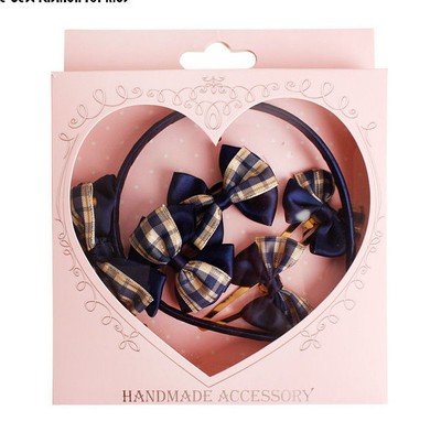 5pcs Toddler Girls Kids HAIR ACCESSORY Christmas gift set bow Band Elastic clips