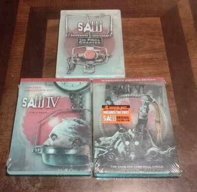 Saw IV  VI & The Final chapter New & Sealed Horror Dvd Lot New Sealed
