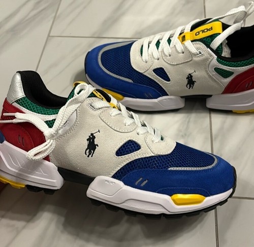 Polo Ralph Lauren Men's Multicolor Colorblock Suede Sneakers