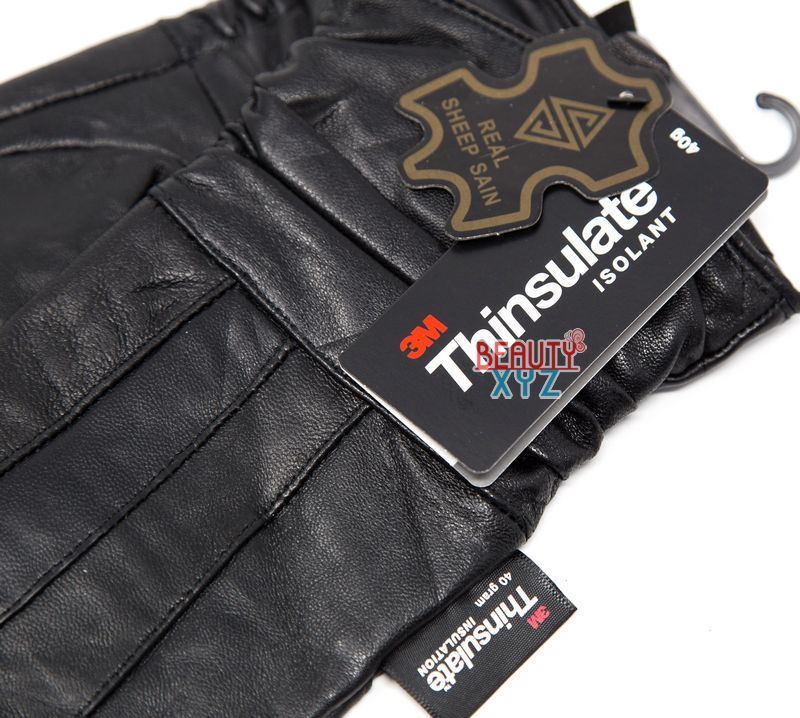 Women's Genuine Leather 40 gram Thinsulate Insulated Winter Warm Driving Gloves