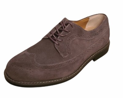 NEW! 10M G.H. Bass & Co. Men's Gray Suede Leather Barret Lace Up Oxford Shoes