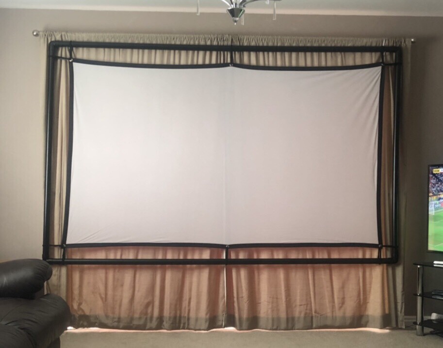 Portable Indoor or Outdoor 100” Projector Screen with frame. in