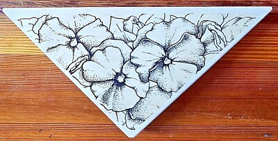 Rare Large Triangle Shape Rubber Stamps, hand signed & numbered by STACYS STAMPS