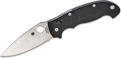 Spyderco Manix 2 XL Folding Knife 3.88'' S30V Satin Plain Blade, Black G10 Handle