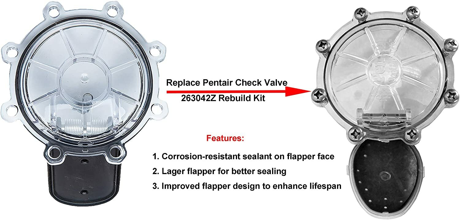 Pool Check Valve Rebuild Kit 263042Z For Pentair 2" CPVC Check Valve 263042