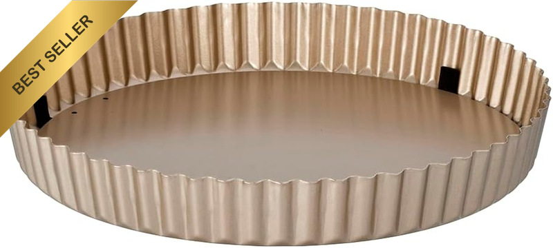 Ceramabake 24Cm Quiche and Tart Pan – Non-Stick Ceramic Baking Tin, Oven Safe Ba