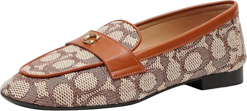Coach Womens Sculpted C Loafer in Signature Jacquard