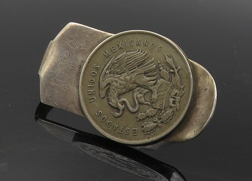 MEXICO 925 Sterling Silver - Vintage Antique Mexican Coin Money