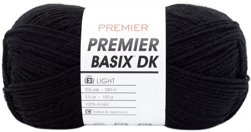 Premier Yarns Basix DK Yarn-Black - 3 Pack