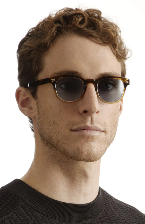 Pre-owned Oliver Peoples Keenan 51mm Polarized Sun In 362 Horn Ov5418su Msrp$532 Rarefind In Canarywood Cobalto