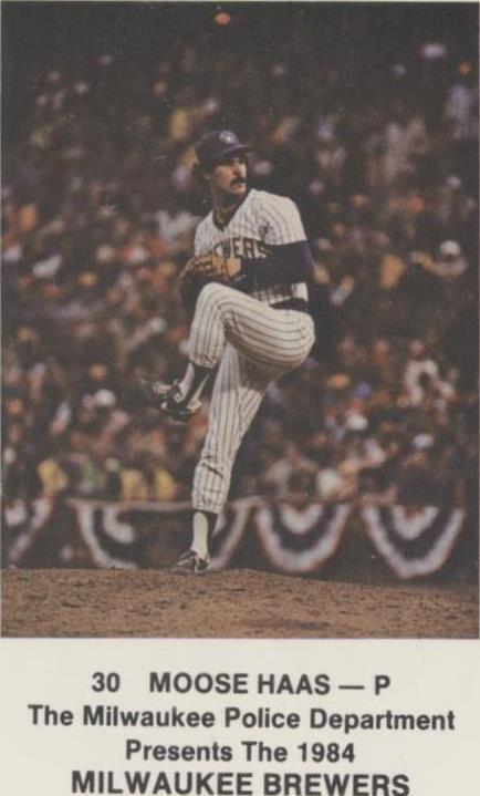 1984 Milwaukee Brewers Police - Moose Haas #30