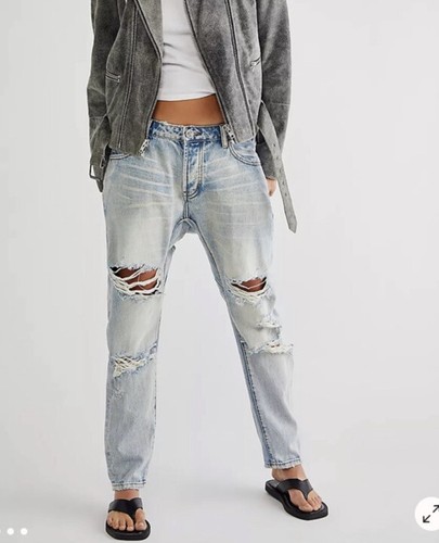 

Острые потертые джинсы-шаровары Free People ONE TEASPOON Saints Boyfriend 158 260 руб., Синий