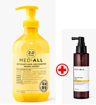 MED:ALL RCP-10 Anti-Hair Loss Shampoo 2.0 720ml Herbal Woody Scent + Tonic 120ml