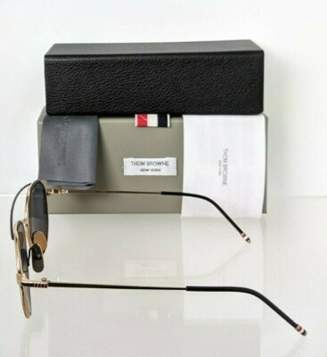 Pre-owned Dita Brand Authentic Thom Browne Sunglasses Tbs 109-a-t Gold Black Tb109 Frame In Gray