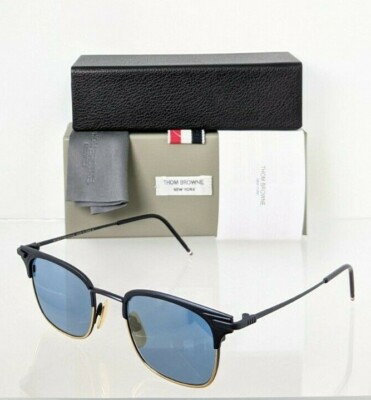 Pre-owned Dita Brand Authentic Thom Browne Sunglasses Tbs 102-c-t Navy Gold Tb102 Frame