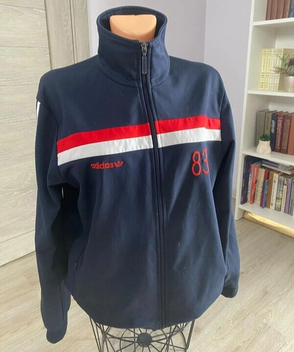 Rare Adidas 83-C Jacket Navy Blue J. Mano Track Top Logo