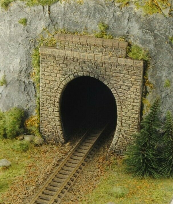 NINIVE 2N Portale galleria arco in pietra tunnel per diorama ferroviario N 1:160