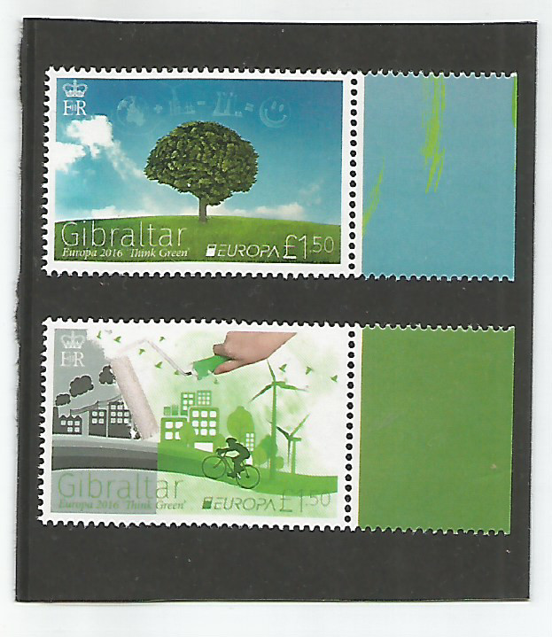 Gibraltar Europa 2016 Umweltbewusst Leben Postfrisch