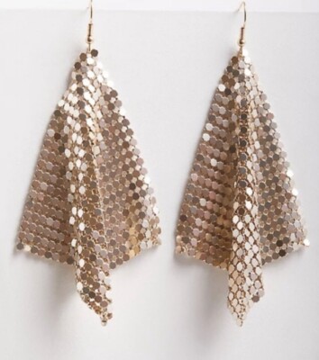 Torrid Mesh Kite Earring Gold Shimmer NEW