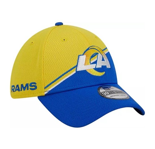 Los Angeles Rams New Era 39Thirty Hat M/L Stretch Fit Blue Yellow LA Football
