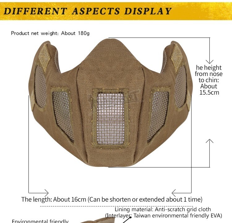 JAG - Full Half Face Mask Mesh Clear Lens Skull Halloween Special Scary Variety