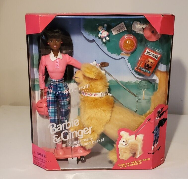 1997 AA Barbie Ginger Pet Dog Really Walks Barks eBay