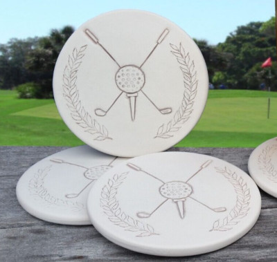 Golf Absorbent Drink Coasters for beach house