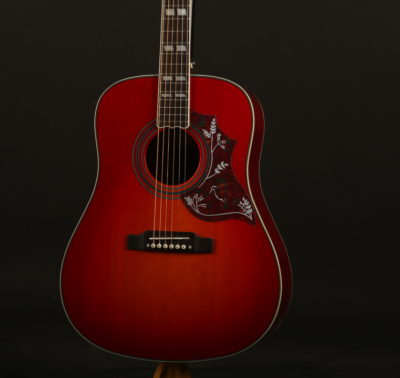 White 2024 hummingbird guitar