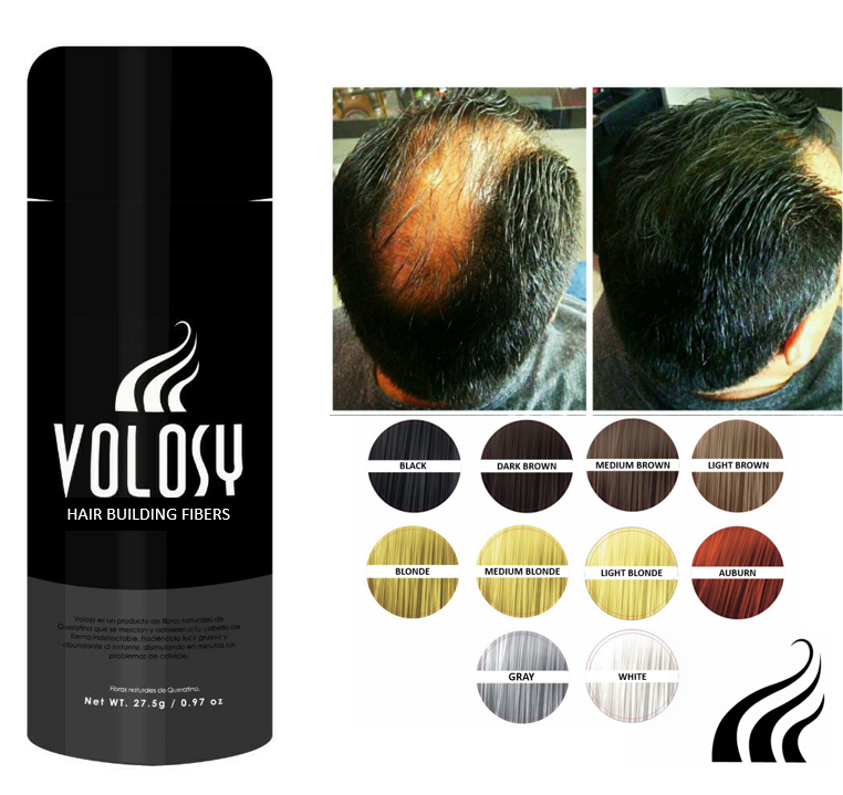 Volosy Instant Hair Building & Thickening Keratin Natural Fibers 27.5g / 0.97oz