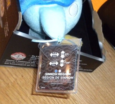 Piplup Plush Pokemon Tomy Trainer's Choice Sinnoh Region NIB Collector's Card 8