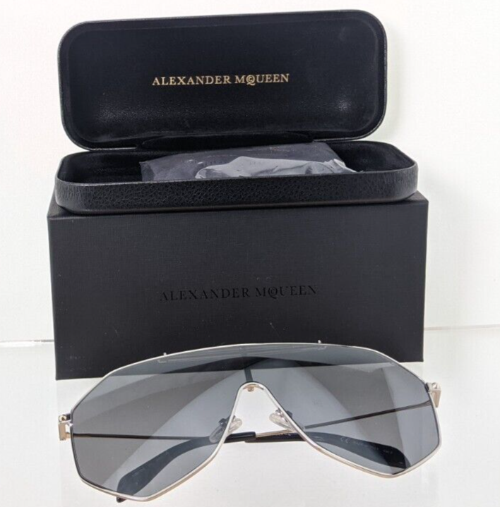 Pre-owned Alexander Mcqueen Brand Authentic  Sunglasses Am 0138 Silver 003 99mm Frame In Gray