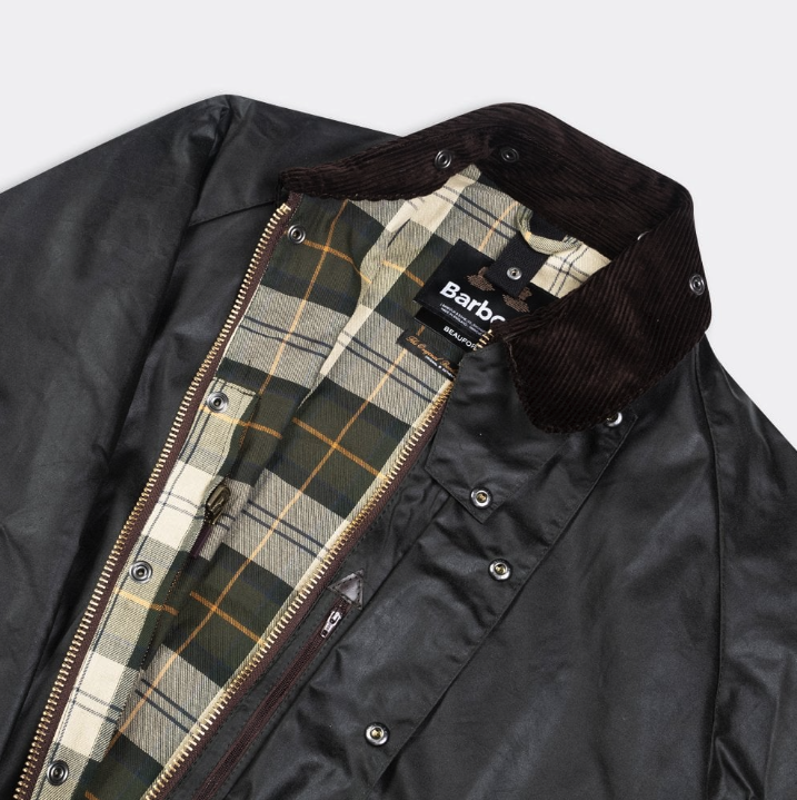 Pre-owned Barbour Beaufort Waxed Jacket In Sage Msrp$495 Rugged & Sophisticated U.k. Made