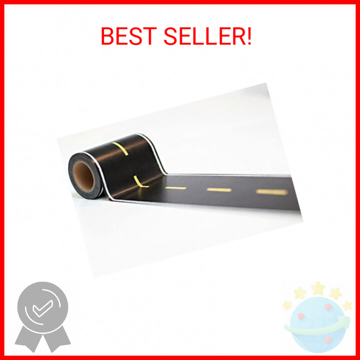 Tape, Extra Long And Wide! 3.5 In X 50 Ft, Toy Car Road Tape