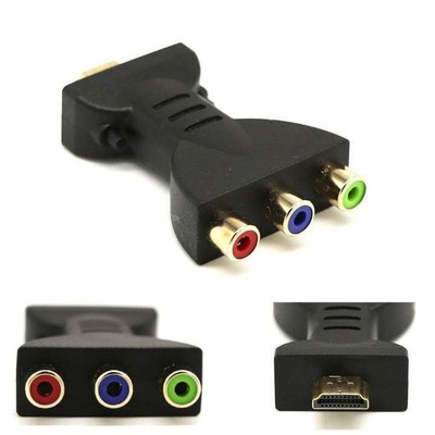 Audio Video Cables Hdmi Compatible Male To 3 Rgb Rca Adapter Av Component Conver