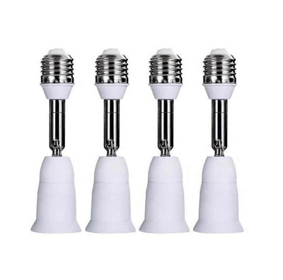 Light Bulb Socket Extender Adapter Flexible Extension Adjustable Converter 4Pack