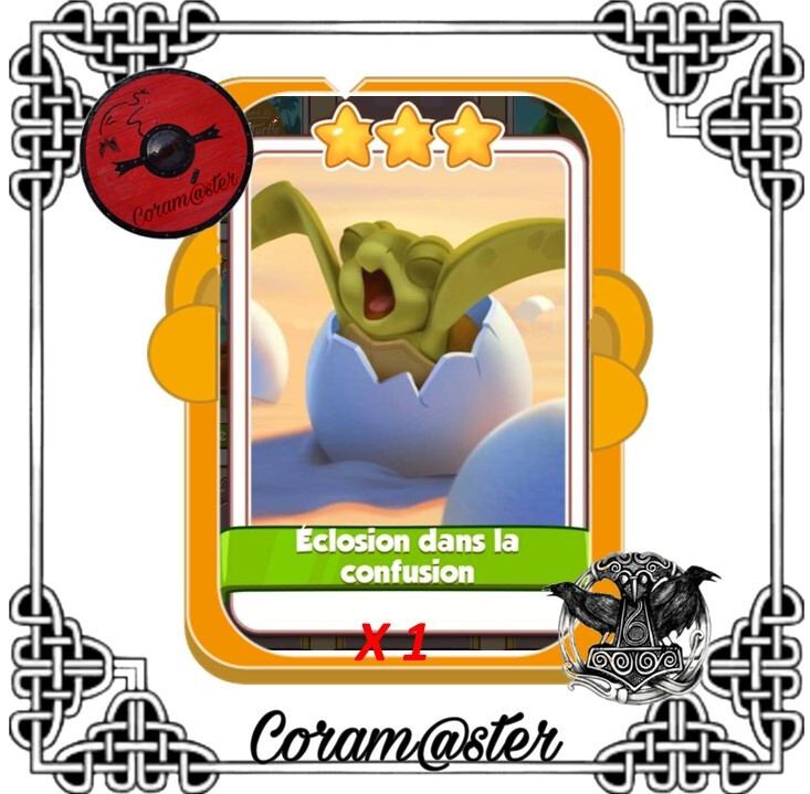 Eclosion Dans La Confusion X 1 Carte Coin Master