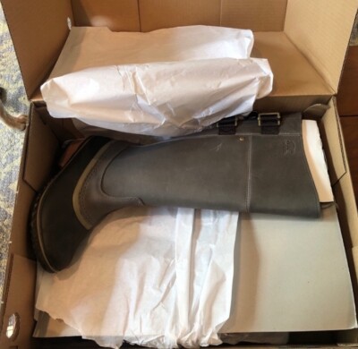 New Tags SOREL SLIMPACK TALL II EQUESTRIAN Riding Rain/SNOW Shale gray 10